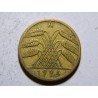Německo Výmarsko 10 Rentenpfennig 1924A XF č30134