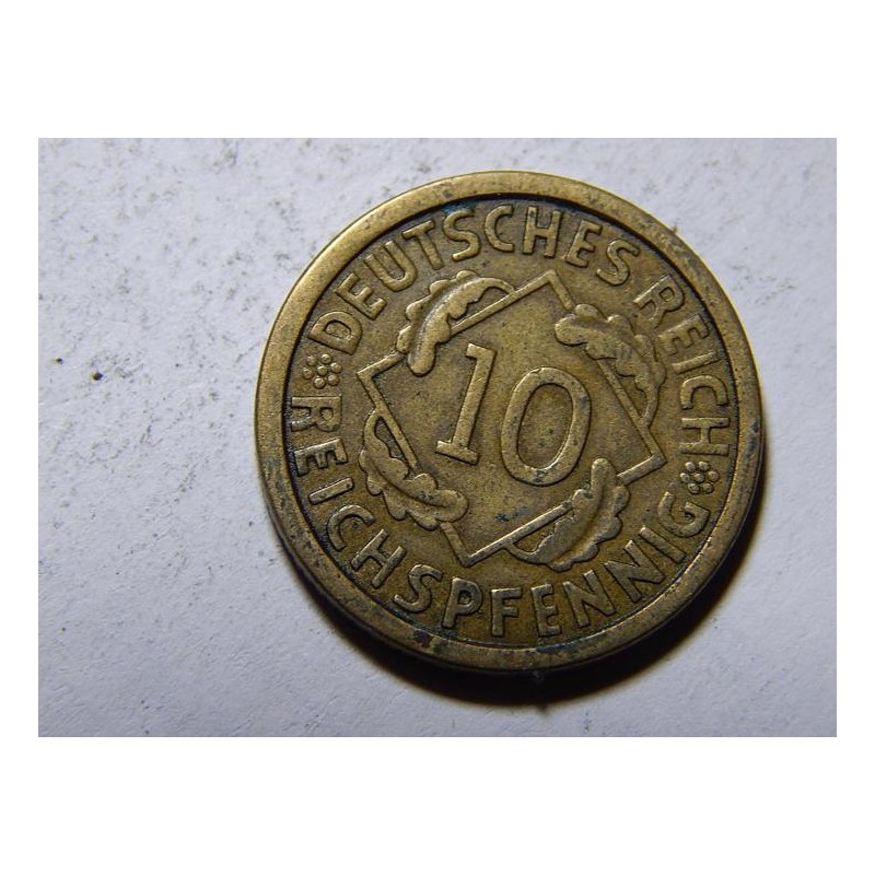 Německo Výmarsko 10 Reichspfennig 1925A XF č30229 Německo Výmarsko 10 Reichspfennig 1925A XF č30229