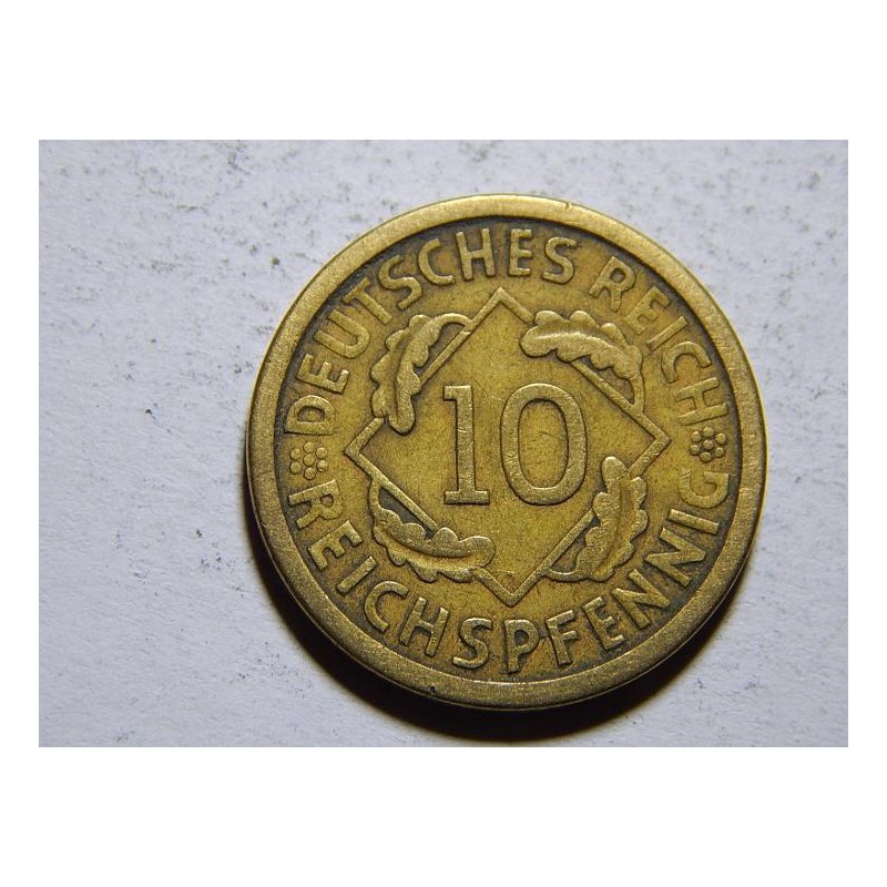 Německo Výmarsko 10 Reichspfennig 1925A XF č30204 Německo Výmarsko 10 Reichspfennig 1925A XF č30204
