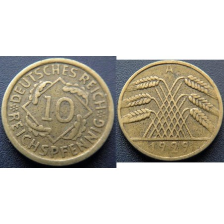 Německo Výmarsko 10 Pfennig 1929A XF č27056