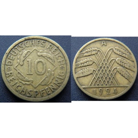 Německo Výmarsko 10 Pfennig 1924A XF č27059