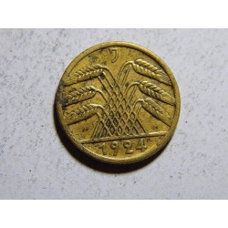 Německo Výmarsko 5 Rentenpfennig 1924J VF č30545