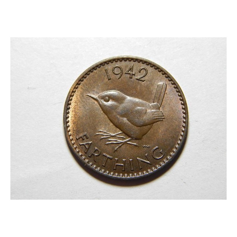 Anglie 1 Farthing 1942 XF č05905 Anglie 1 Farthing 1942 XF č05905