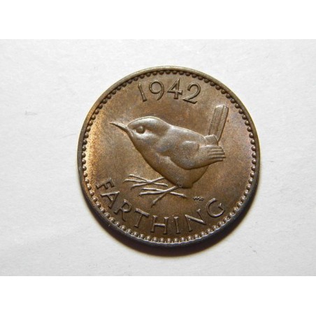 Anglie 1 Farthing 1942 XF č05905