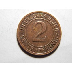 Německo Výmarsko 2 Rentenpfenig 1923 D R XF č29806