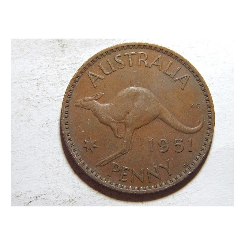 Austrálie 1 Penny 1951 (Londýn) XF č38044 Austrálie 1 Penny 1951 (Londýn) XF č38044
