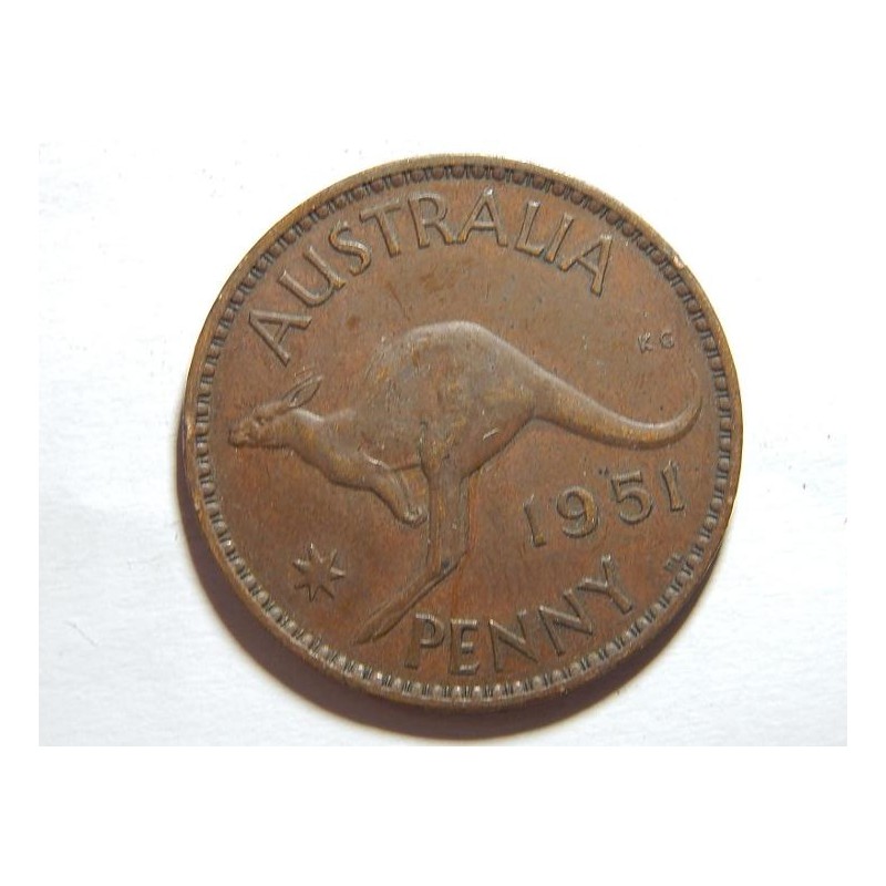 Austrálie 1 Penny 1951 (Londýn) XF č11506 Austrálie 1 Penny 1951 (Londýn) XF č11506