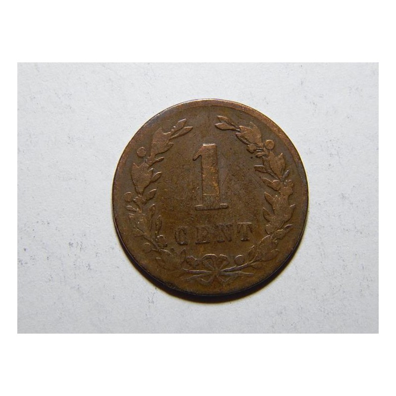 Nizozemí 1 Cent 1878 F-VF č31359 Nizozemí 1 Cent 1878 F-VF č31359
