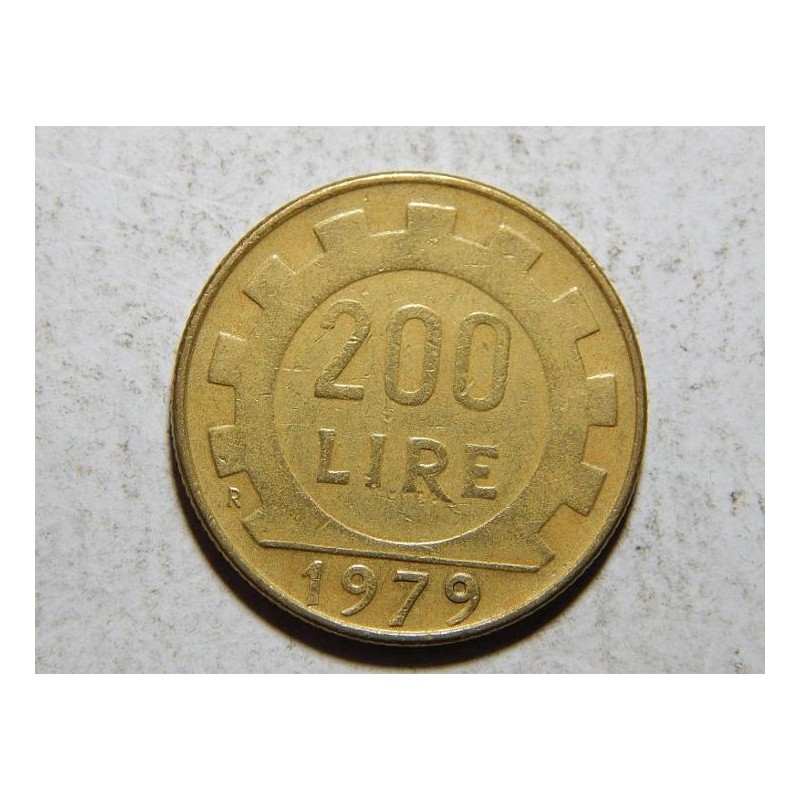Itálie 200 Lire 1979 VF-XF č20910 Itálie 200 Lire 1979 VF-XF č20910