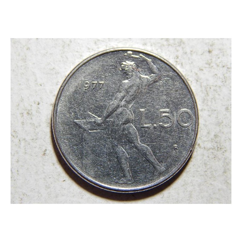 Itálie 50 Lire 1977 XF č20930 Itálie 50 Lire 1977 XF č20930