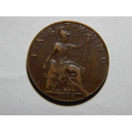 Anglie 1 Farthing 1919 XF č05910