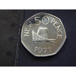 Guernsey 50 Pence 1971 PROOF č10965 