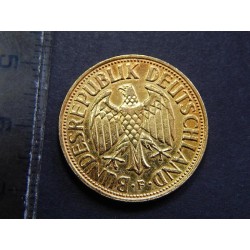 Německo BRD 1 Mark 1950 F pozlacená XF č10978 