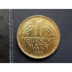 Německo BRD 1 Mark 1950 F pozlacená XF č10978 