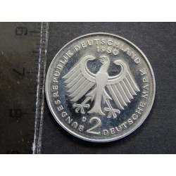 Německo BRD 2 Mark 1980 D PROOF č11107 