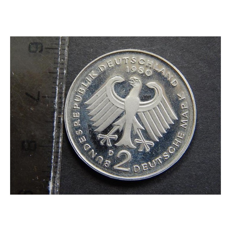 Německo BRD 2 Mark 1980 D PROOF č11107 