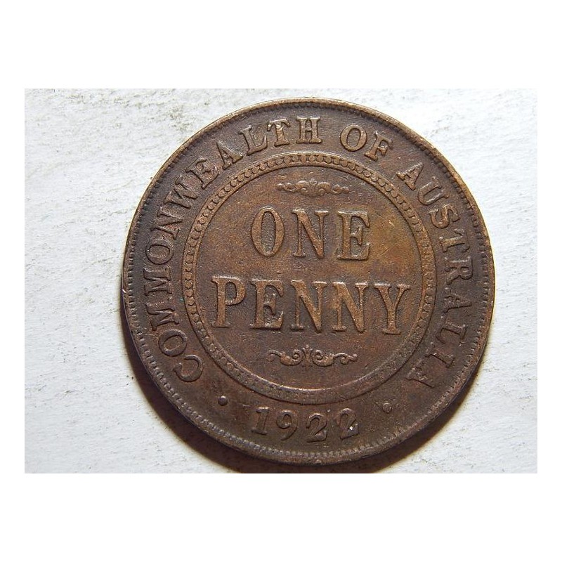 Austrálie 1 Penny 1922 VF-XF č38034 Austrálie 1 Penny 1922 VF-XF č38034