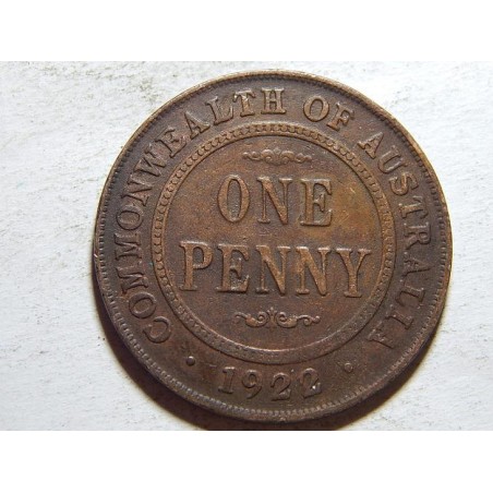 Austrálie 1 Penny 1922 VF-XF č38034