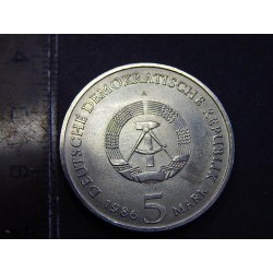 Německo DDR 5 Mark 1986 A zámek Sanssouci v Postupim BU č21655