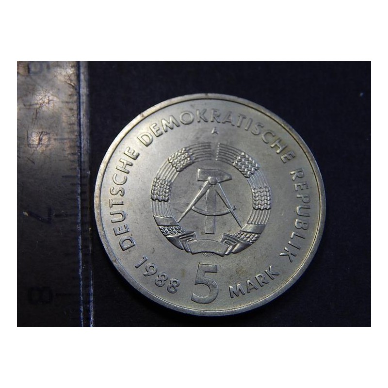 Německo DDR 5 Mark 1988 A lokomotiva „Saxonia“ BU č21646