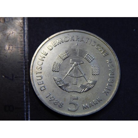 Německo DDR 5 Mark 1988 A lokomotiva „Saxonia“ BU č21646