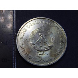 Německo DDR 5 Mark 1989 A 500. výročí Thomase Müntzera BU č21645