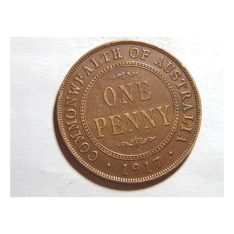 Austrálie 1 Penny 1917 I XF č11522 Austrálie 1 Penny 1917 I XF č11522