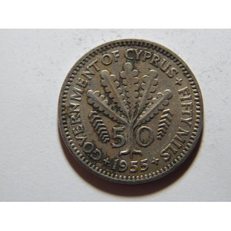 Kypr 50 Mils 1955 XF č11862