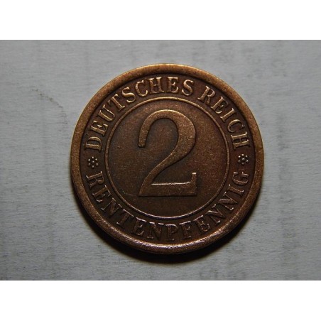 Německo Výmarsko 2 Rentenfennig 1924 A XF č05740