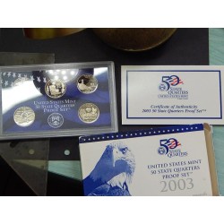 USA sada mincí 2003 S PROOF ve folderu čŠU05 