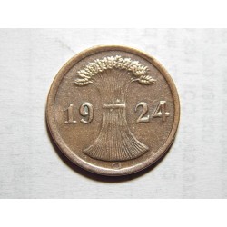 Německo Výmarsko 2 Reichspfennig 1924 G XF č05757
