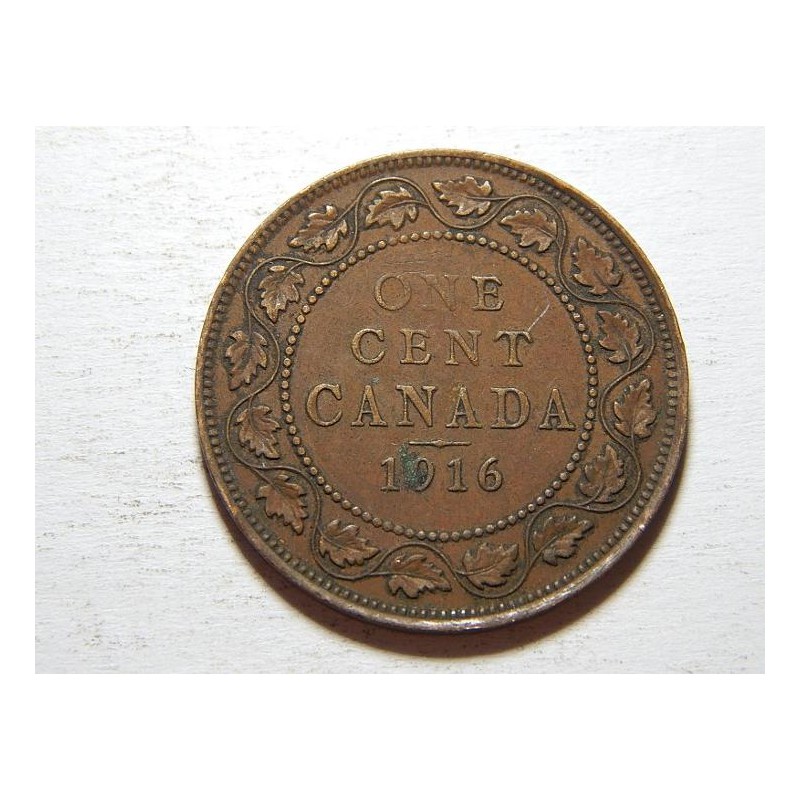 Kanada 1 Cent 1916 XF č35059 Kanada 1 Cent 1916 XF č35059