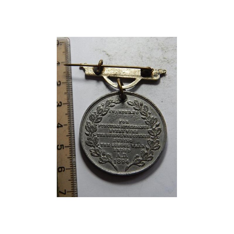 Anglie pamětní medaile za školní docházku z Londýna 1894 XF-UNC čŠU013