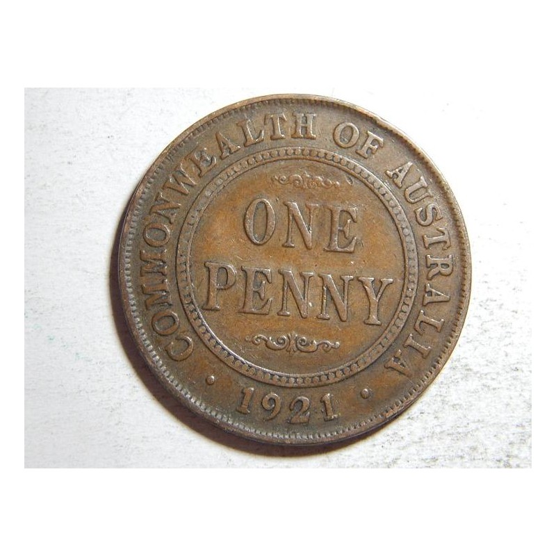 Austrálie 1 Penny 1921 XF č38122 Austrálie 1 Penny 1921 XF č38122
