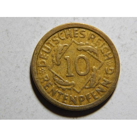 Německo Výmarsko 10 Rentenpfennig 1924 F VF-XF č30441