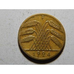 Německo Výmarsko 10 Rentenpfennig 1924 F VF-XF č30441