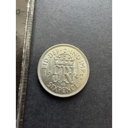 Anglie 6 Pence 1942 Ag UNC-BU č31538
