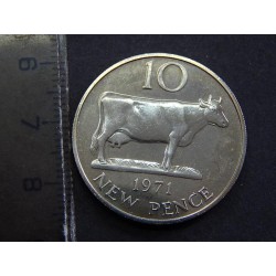 Guernsey 10 Pence 1971 PROOF č10970 