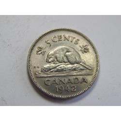 Canada 5 Cents 1942 XF č56617 