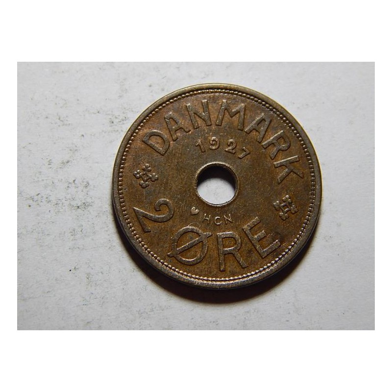 Dánsko 2 Ore 1927 HCN, GJ XF č24218