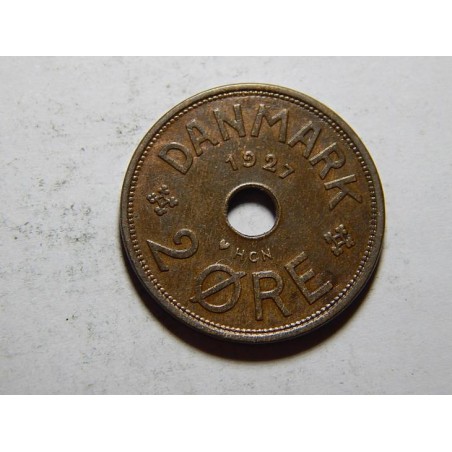 Dánsko 2 Ore 1927 HCN, GJ XF č24218