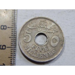 Egypt 5 Milliemes 1917 XF-UNC čLU56033 