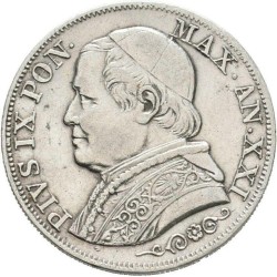 Vatikán 1 Lira 1866 R Papež Pius IX. XF-UNC č36088