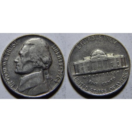 USA 5 Cents 1964 XF č11381