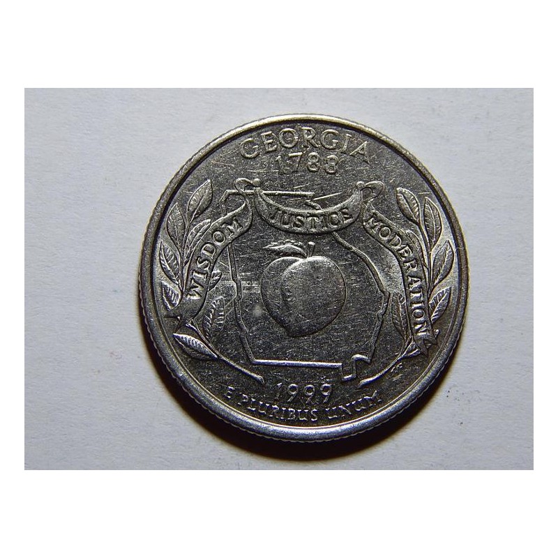 USA 1/4 Dollar 1999P Georgia XF č12188 USA 1/4 Dollar 1999P Georgia XF č12188