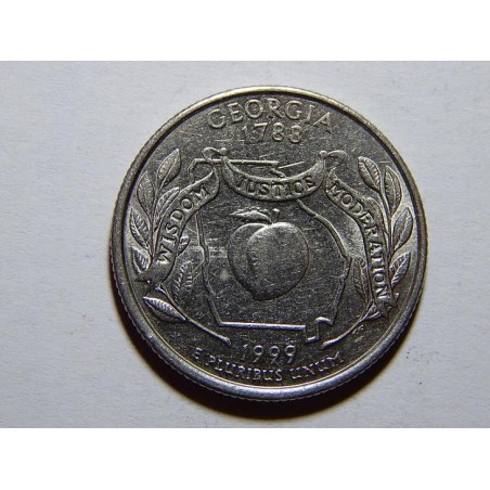 USA 1/4 Dollar 1999P Georgia XF č12188