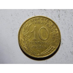 Francie 10 Centimes 1968 XF č11379